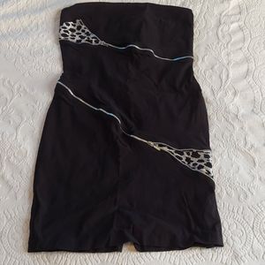 Strapless mini dress